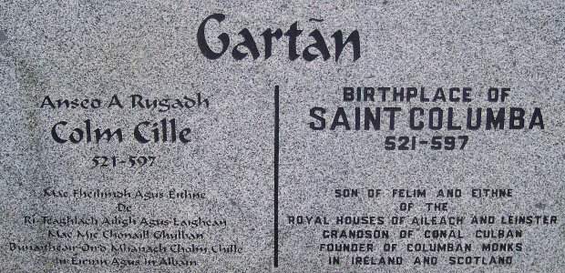 Plaque at Gartan