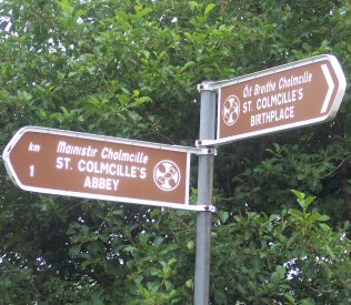 Direction to Columcille's abbey